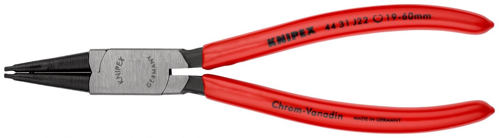 Knipex klešta za unutrašnje sigurnosne prstenove kriva 180mm 44 31 J22 - slika 3