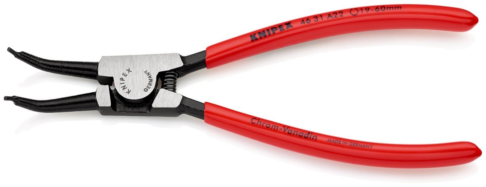 Knipex klešta za spoljašnje sigurnosne prstenove kriva 185mm 46 31 A22 - slika 2