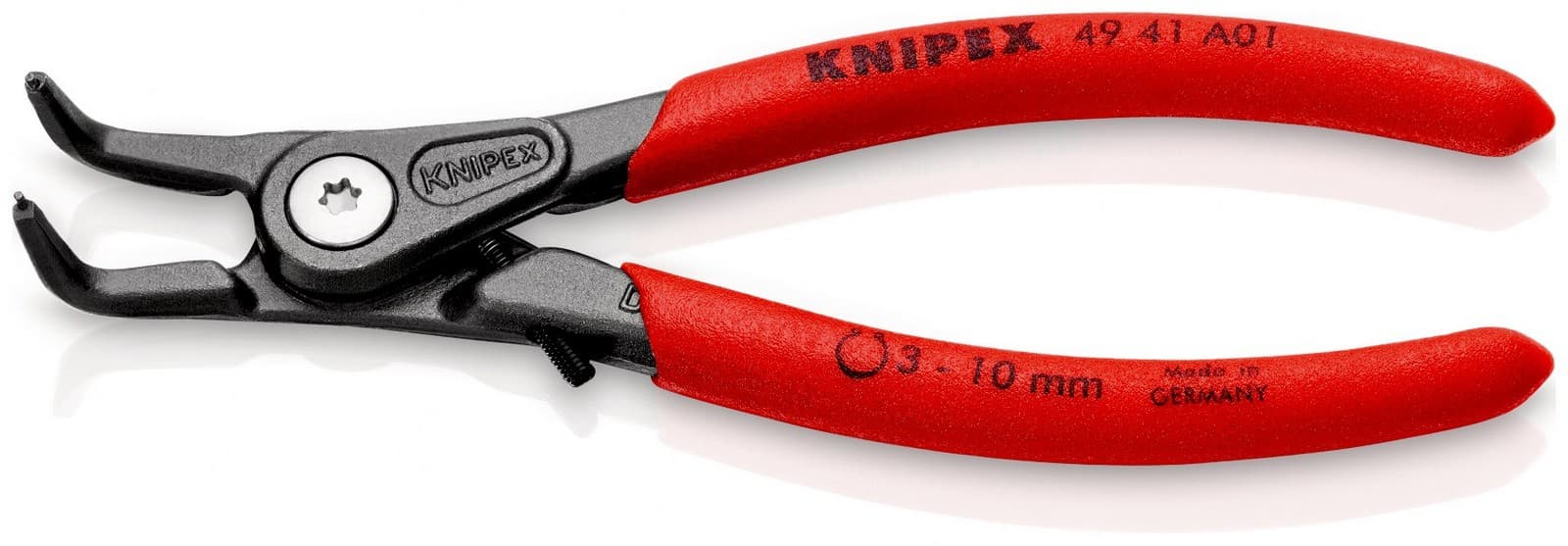Knipex precizna klešta za spoljašnje sigurnosne prstenove sa graničnikom kriva 130mm 49 41 A01 - slika 3