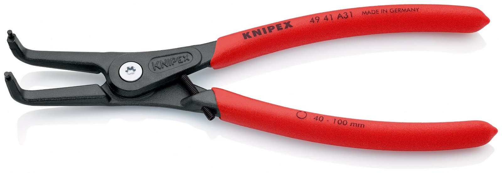 Knipex precizna klešta za spoljašnje sigurnosne prstenove sa graničnikom kriva 210mm 49 41 A31 - slika 3
