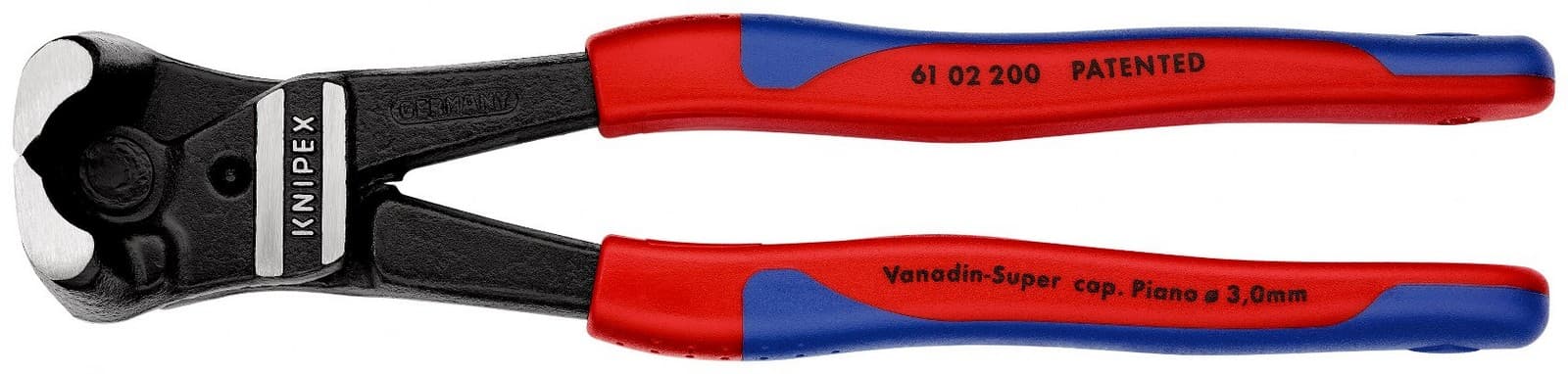 Knipex sečice čeone za čeličnu žicu 200mm 61 02 200 - slika 3