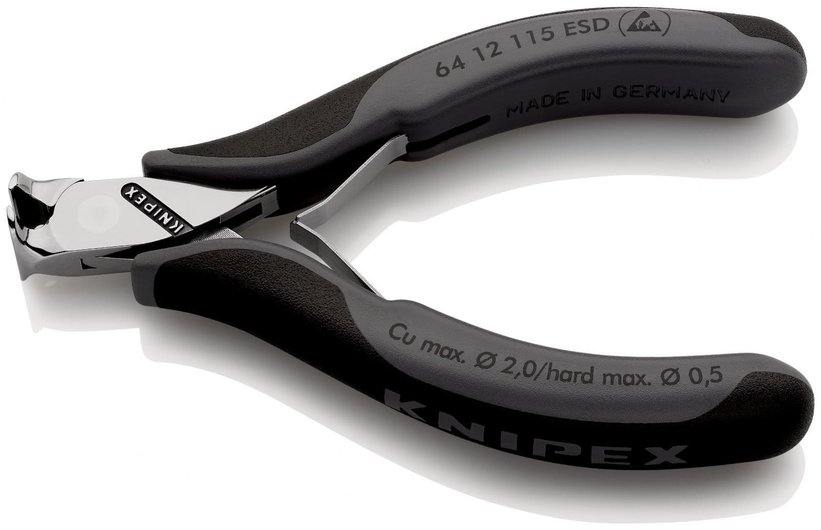 Knipex sečice čeone za elektroniku ESD 115mm 64 12 115 ESD - slika 2