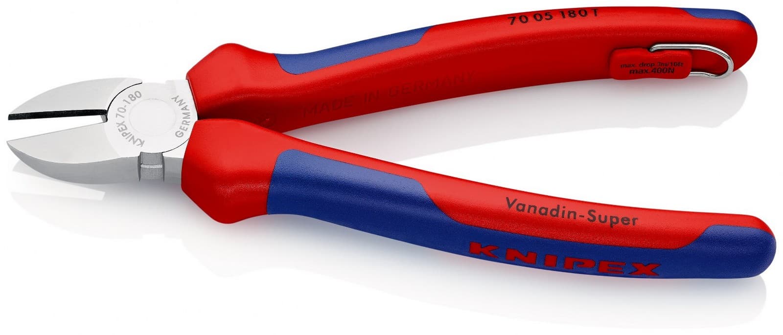 Knipex 70 05 180 T BK Bočne sečice, hromirane 180 mm  - slika 2