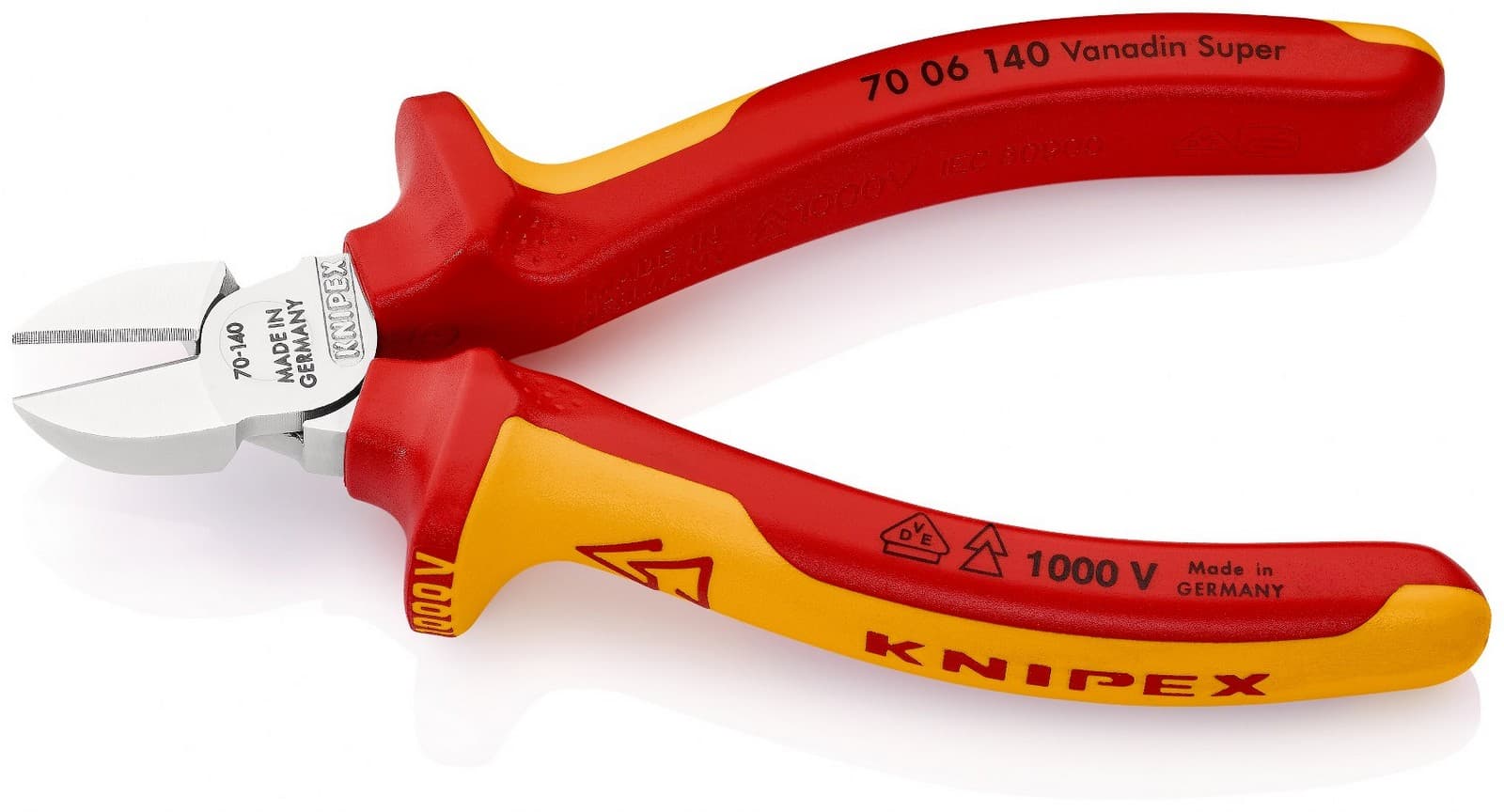 Knipex kose sečice izolovane 1000V VDE 140mm 70 06 140 - slika 2