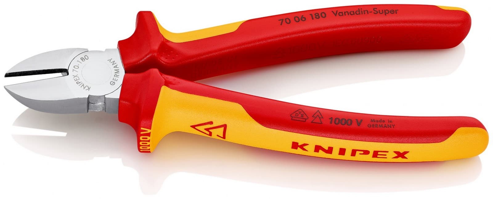 Knipex 70 06 180 Bočne sečice izolovane, VDE, hromirane 180 mm - slika 4
