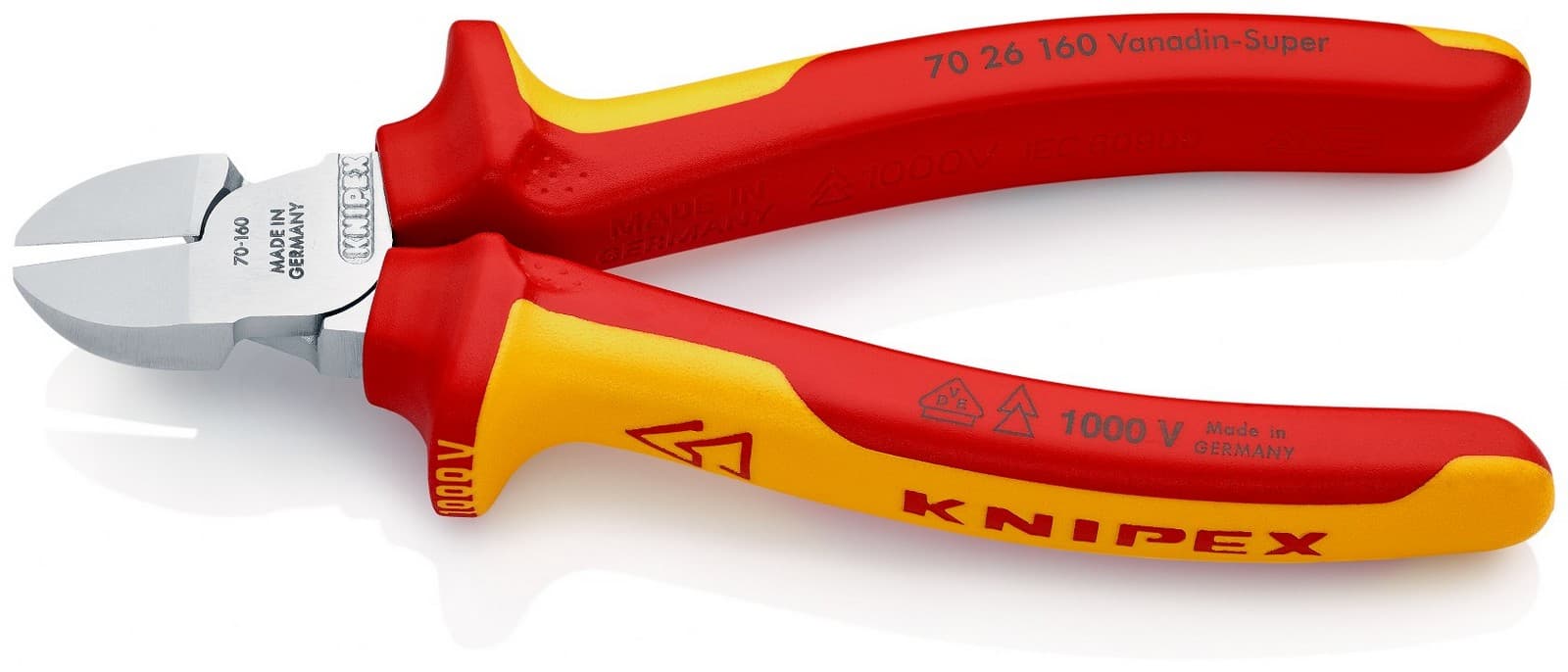 Knipex kose sečice izolovane 1000V VDE 160mm 70 26 160 - slika 2
