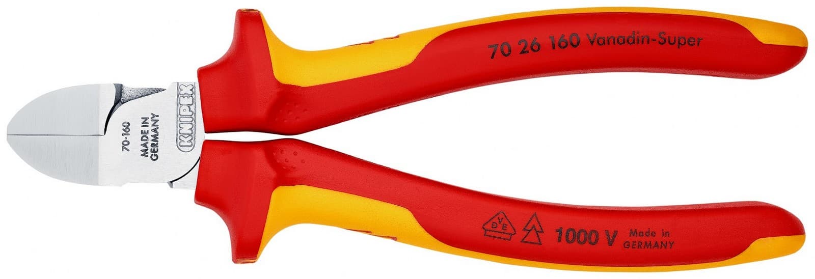 Knipex kose sečice izolovane 1000V VDE 160mm 70 26 160 - slika 3