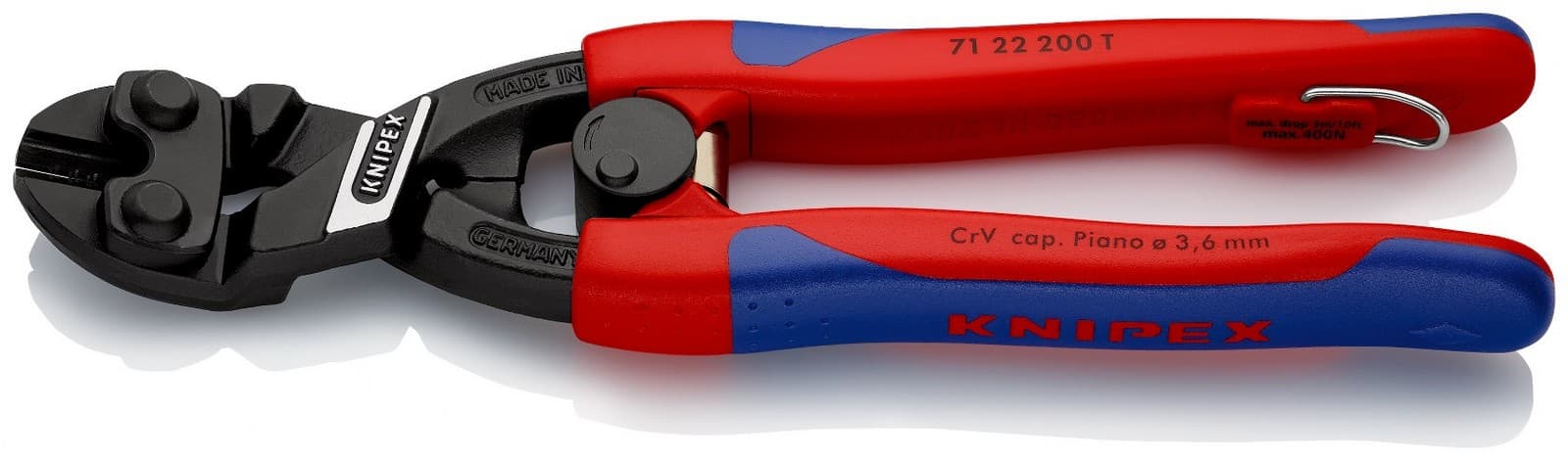 Knipex sečice CoBolt® savijene 200mm sa mogućnošću kačenja 71 22 200 T - slika 4