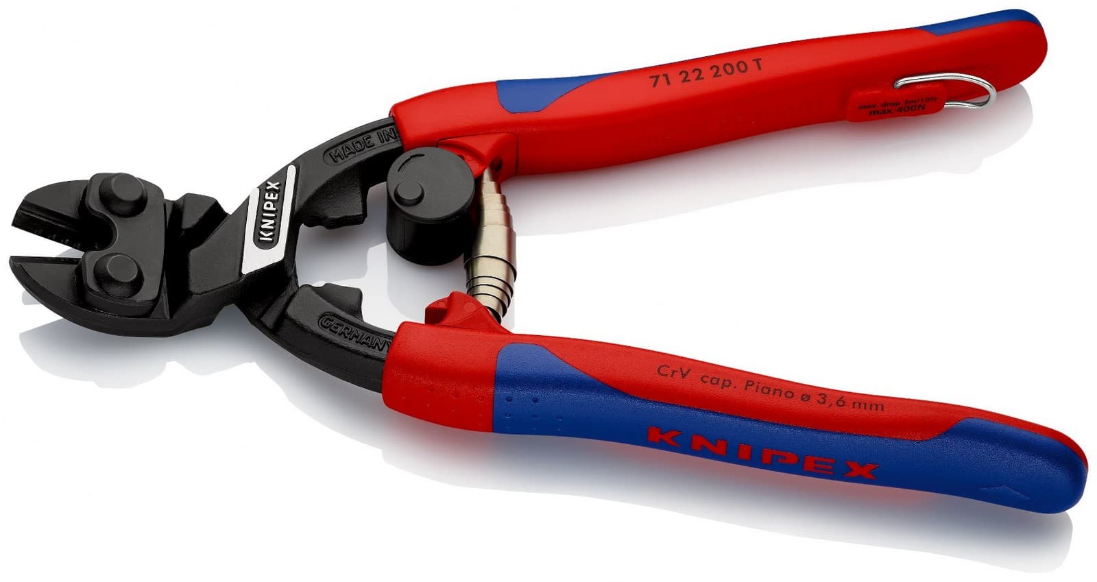 Knipex sečice CoBolt® savijene 200mm sa mogućnošću kačenja 71 22 200 T - slika 5