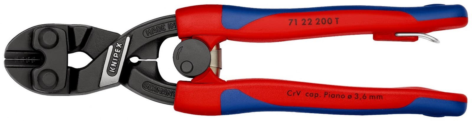 Knipex sečice CoBolt® savijene 200mm sa mogućnošću kačenja 71 22 200 T - slika 6
