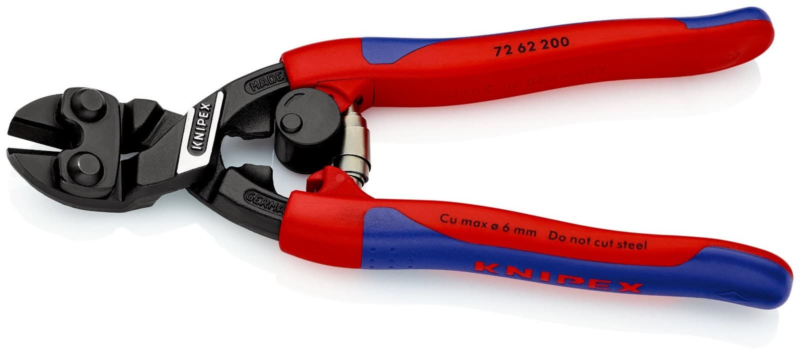 Knipex snažne sečice za meke metale i plastiku savijene 200mm 72 62 200 - slika 2