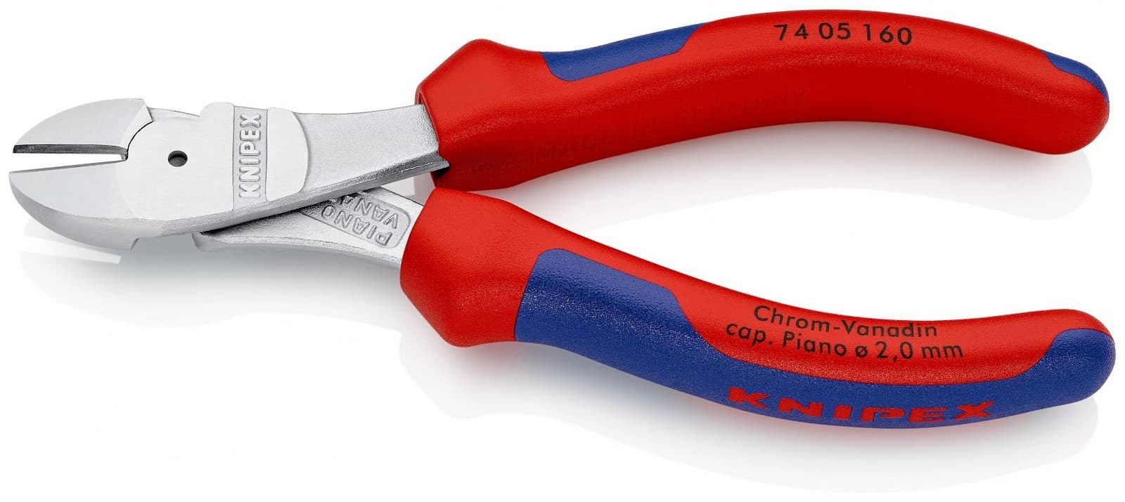 Knipex 74 05 160 Bočne sečice ojačane hromirana 160 mm - slika 8
