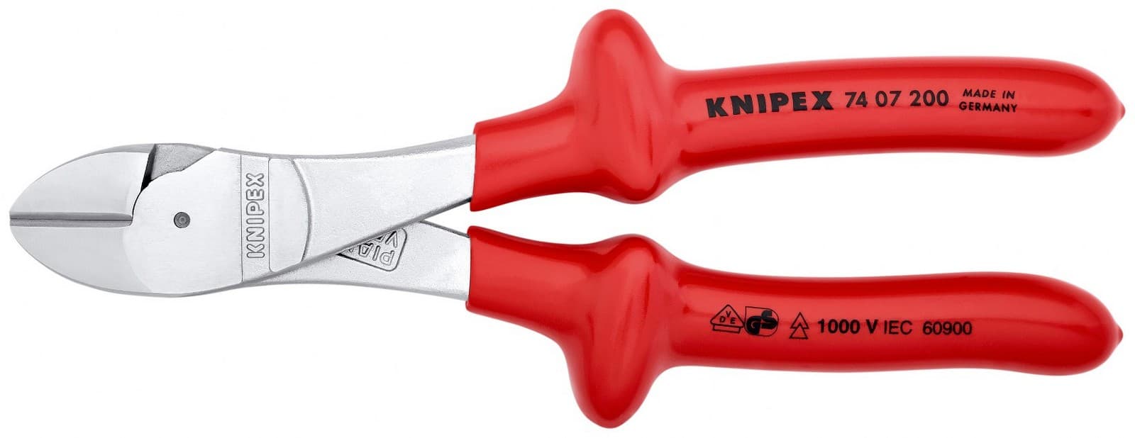 Knipex kose sečice ojačane izolovane 200mm 74 07 200 - slika 3