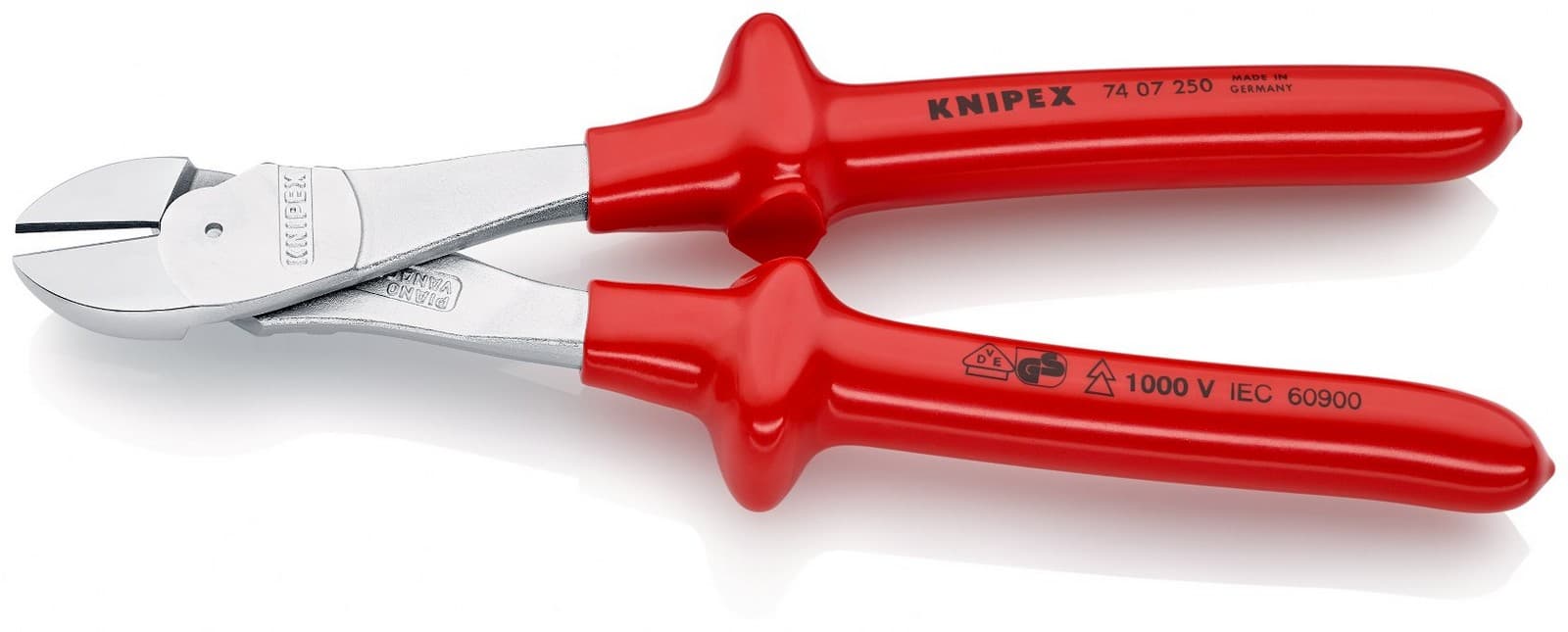 Knipex kose sečice ojačane izolovane 250mm 74 07 250 - slika 2