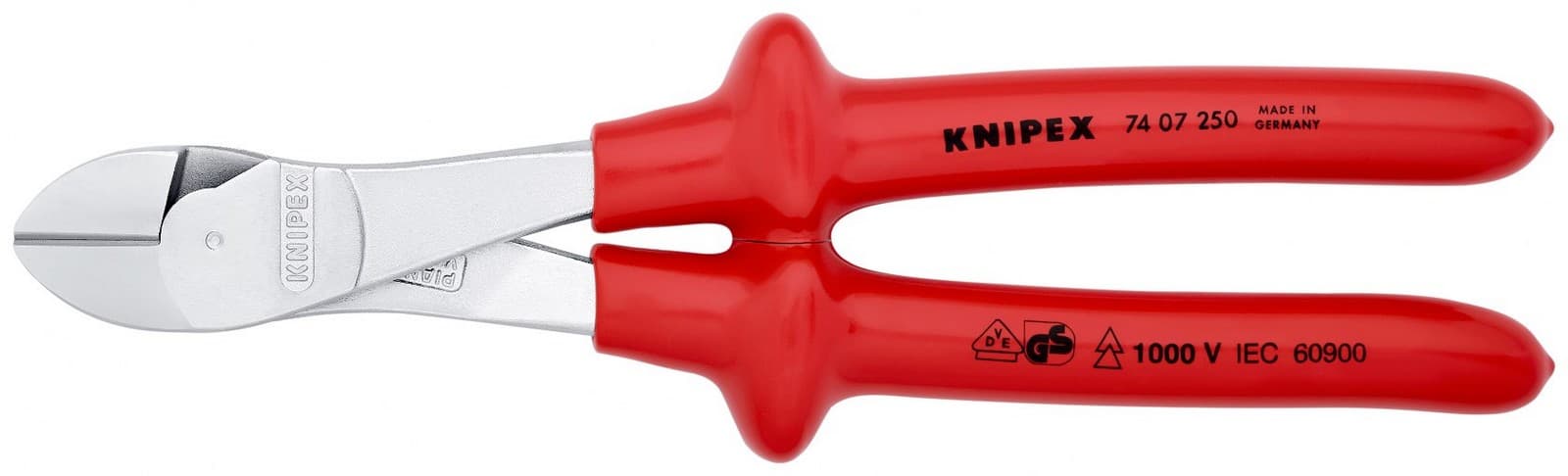 Knipex kose sečice ojačane izolovane 250mm 74 07 250 - slika 3