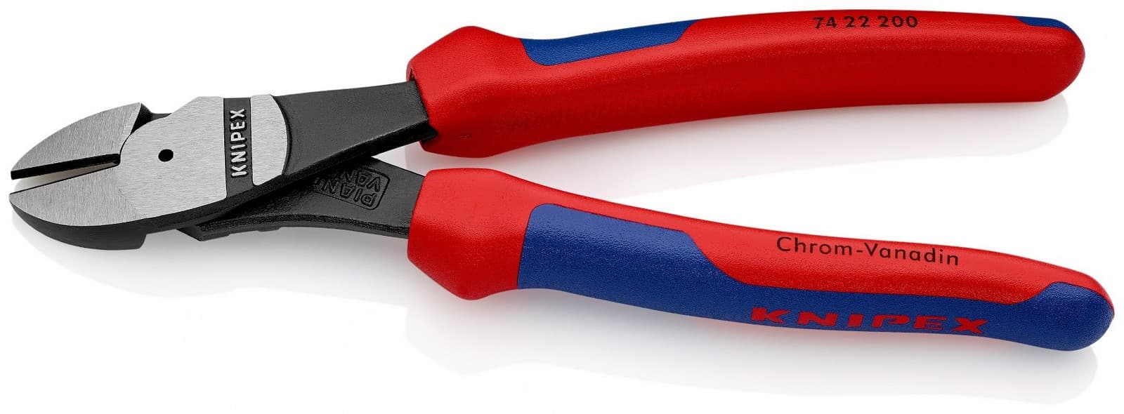 Knipex kose sečice ojačane pod uglom od 12° 200mm 74 22 200 - slika 4
