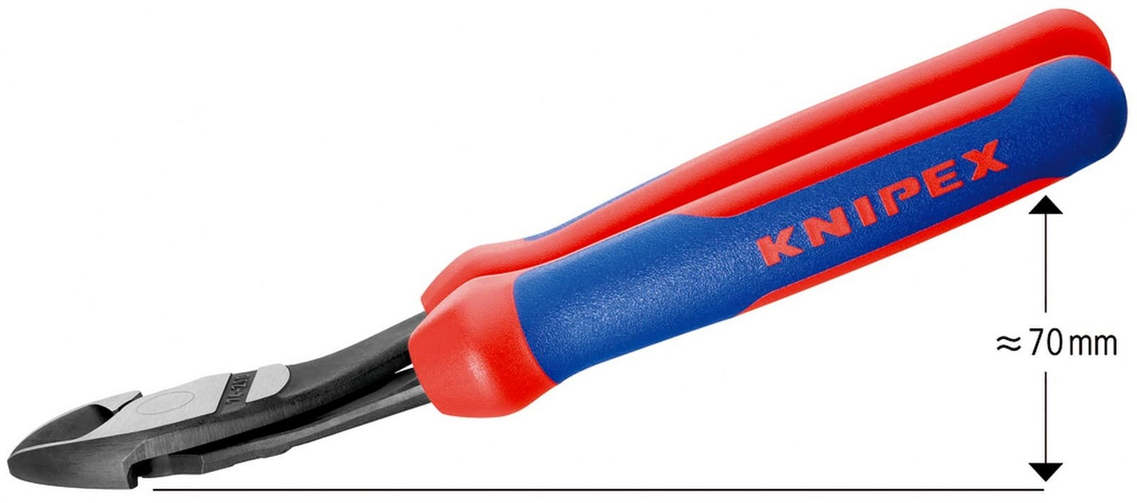 Knipex kose sečice ojačane pod uglom od 12° 200mm 74 22 200 - slika 6