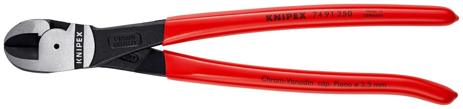 Knipex 74 91 250 SB snažna klešta sa oštricom u sredini 250 mm  - slika 3