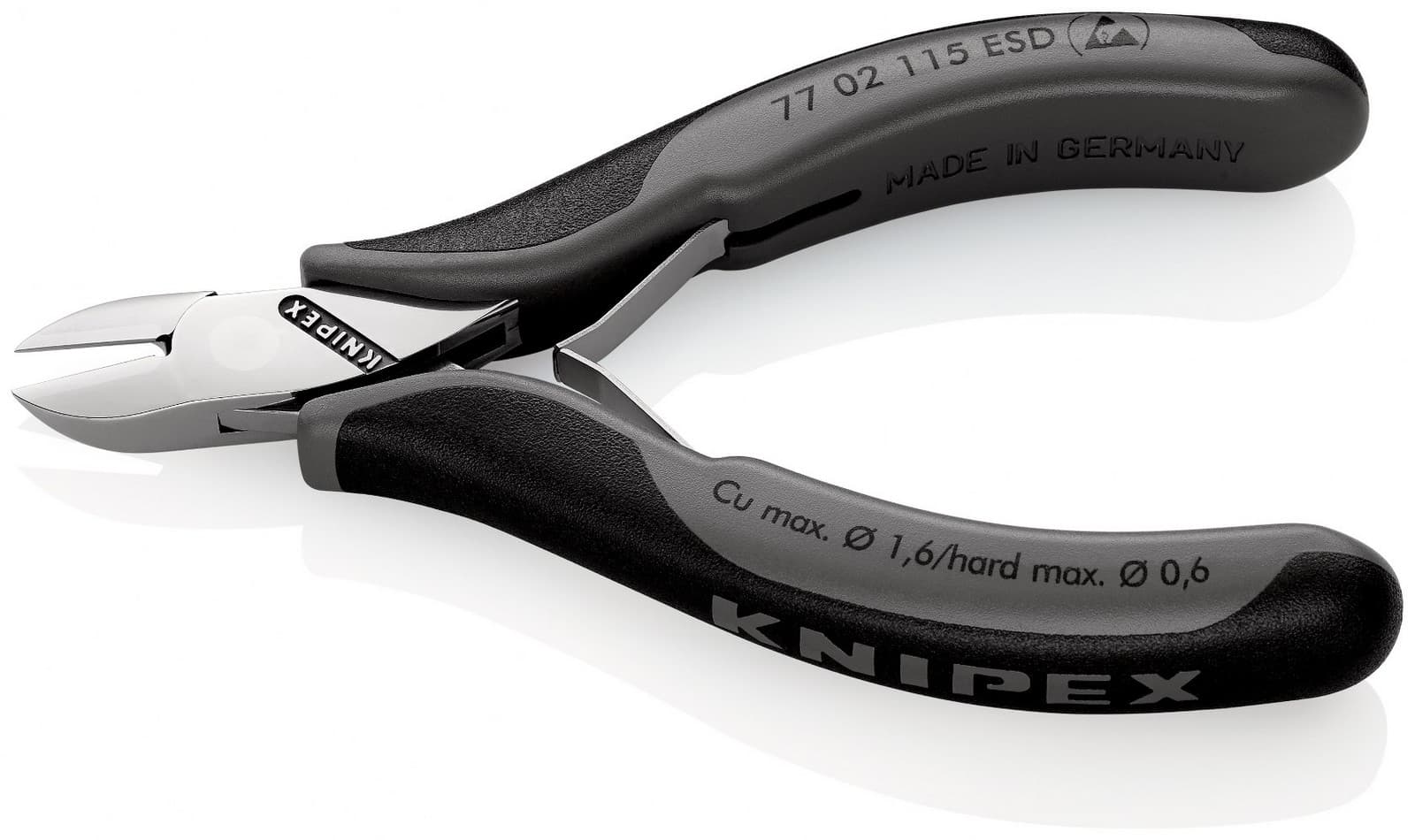 Knipex kose sečice za elektroniku ESD 115mm 77 02 115 ESD - slika 2