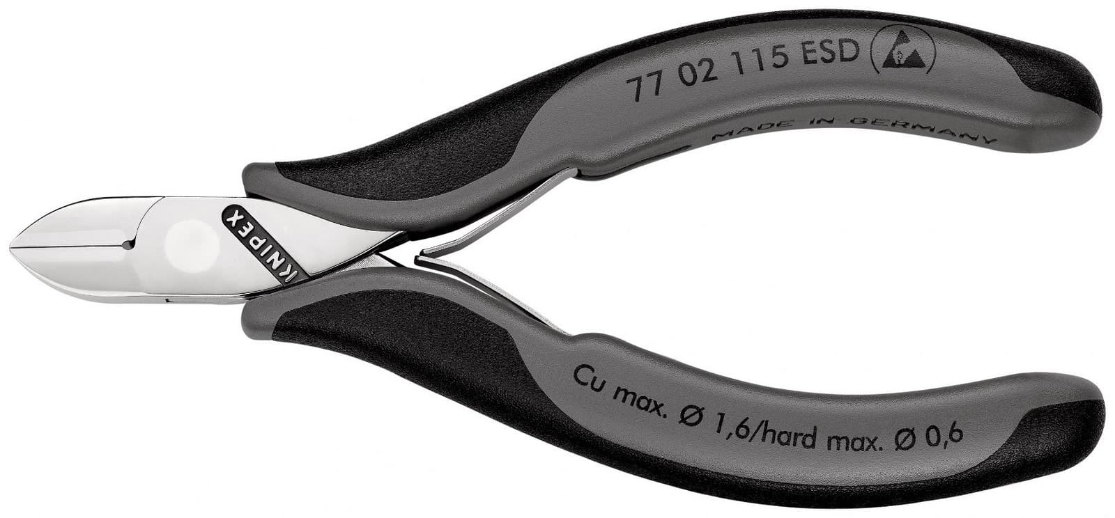 Knipex kose sečice za elektroniku ESD 115mm 77 02 115 ESD - slika 3