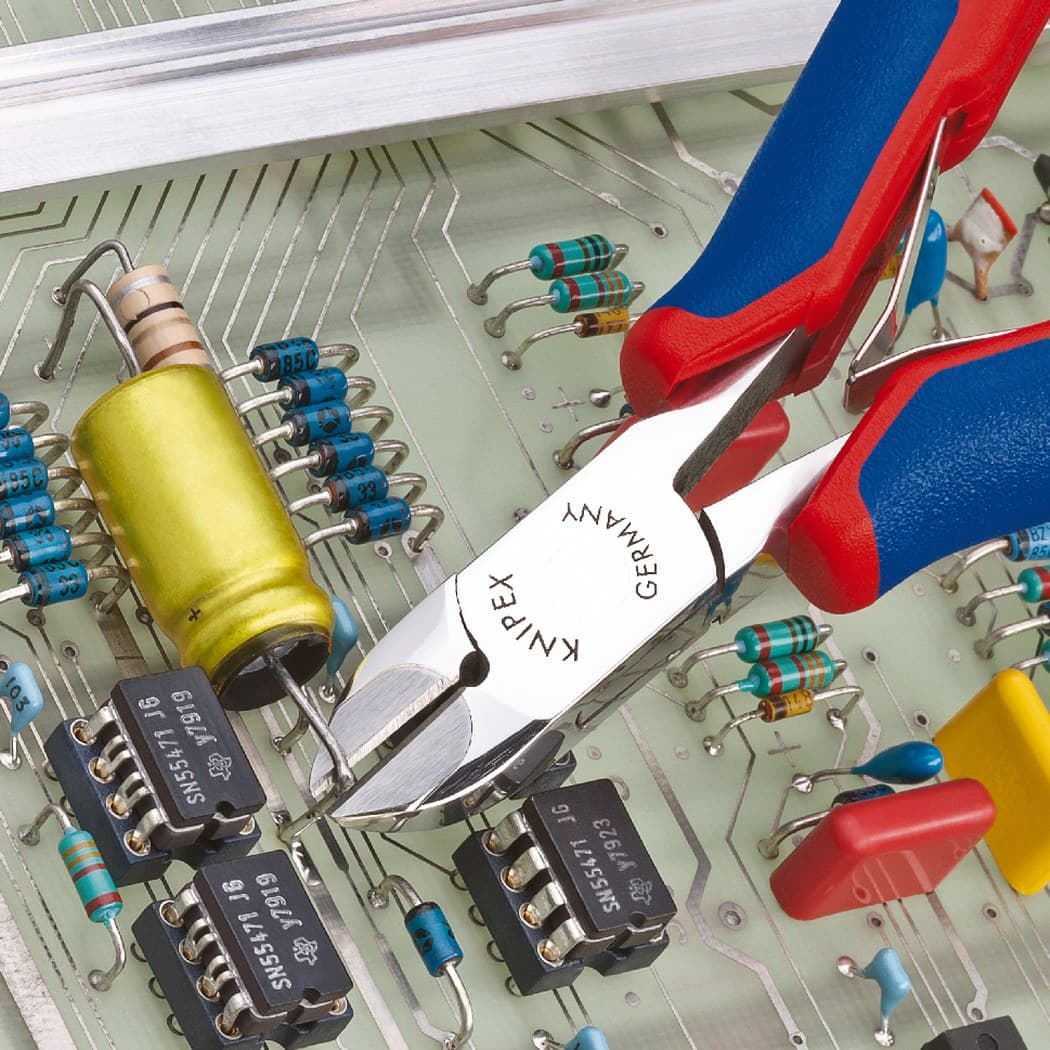 Knipex kose sečice za elektroniku s umetnutom oštricom od tvrdog metala 120mm 77 02 120 H - slika 5