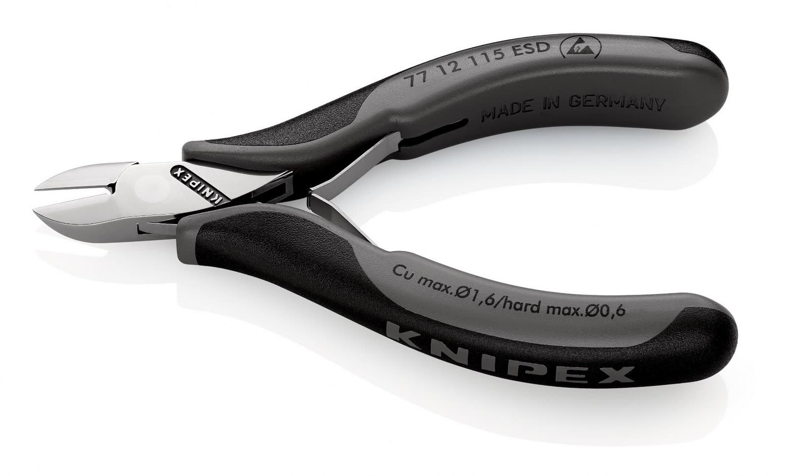 Knipex kose sečice sa stezaljkom za elektroniku ESD 115mm 77 12 115 ESD - slika 2