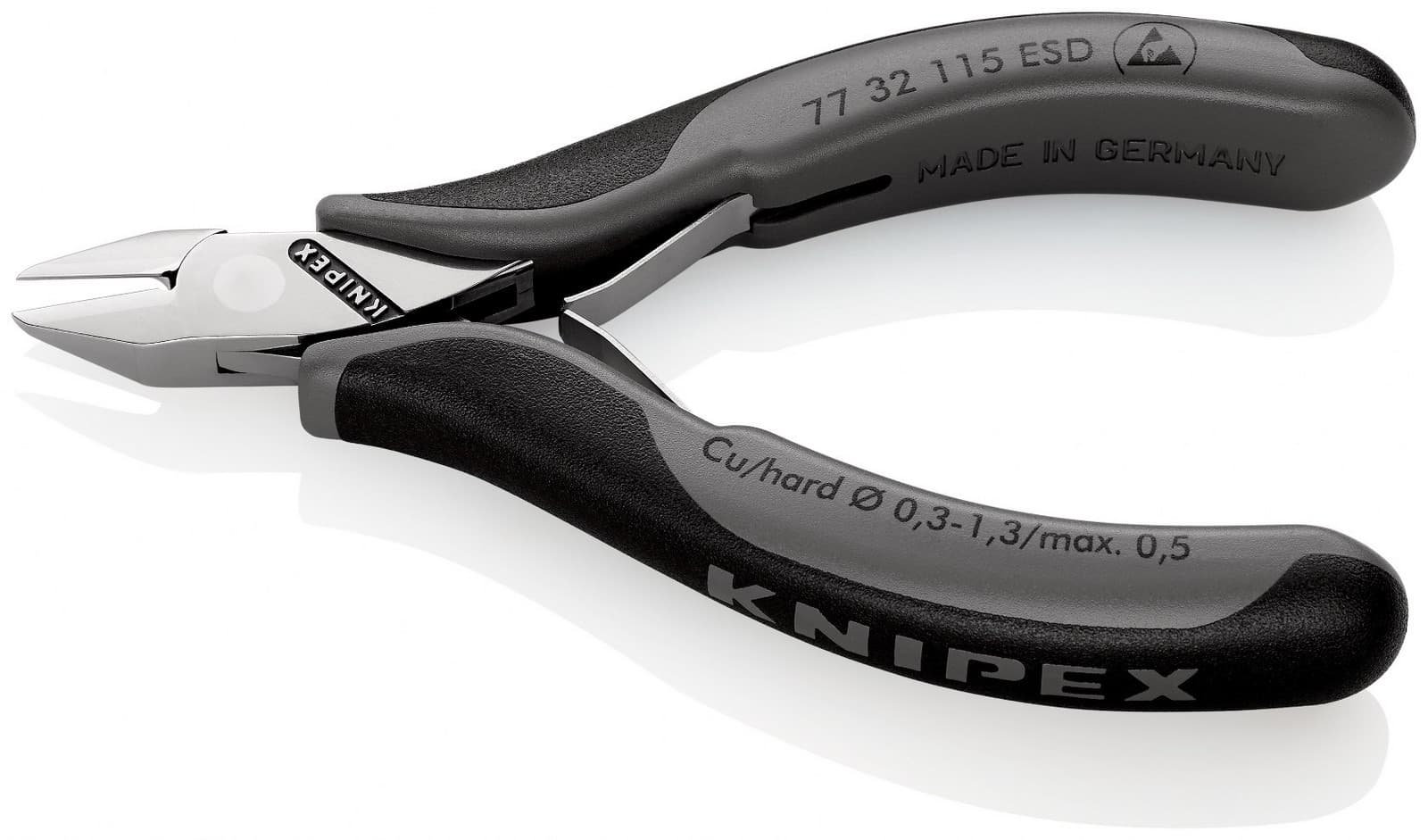 Knipex kose sečice za elektroniku ESD 115mm 77 32 115 ESD - slika 2