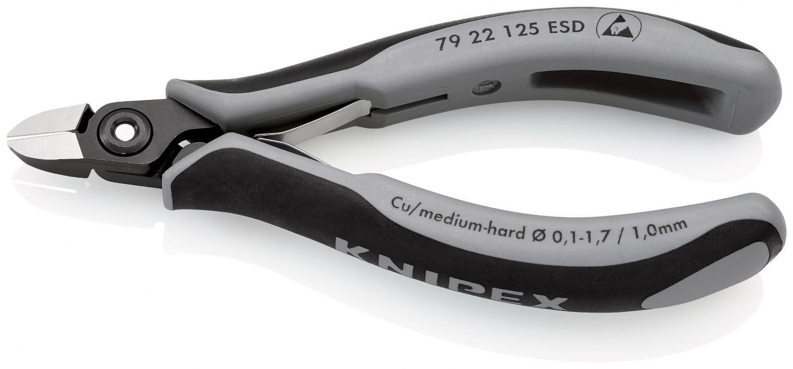 Knipex precizne kose sečice za elektroniku ESD 125mm 79 22 125 ESD - slika 3