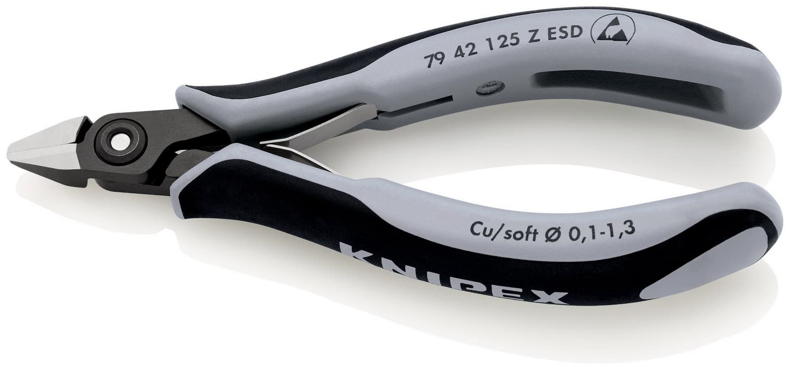 Knipex precizne kose sečice za elektroniku ESD 125mm 79 42 125 Z ESD - slika 3