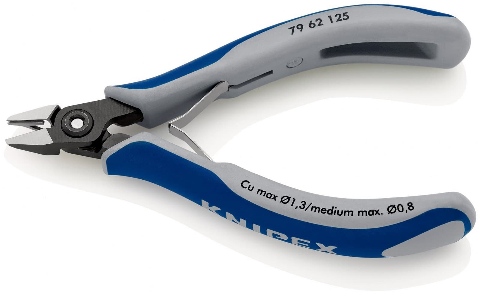 Knipex precizne kose sečice za elektroniku sa stezaljkom 125mm 79 62 125 - slika 3