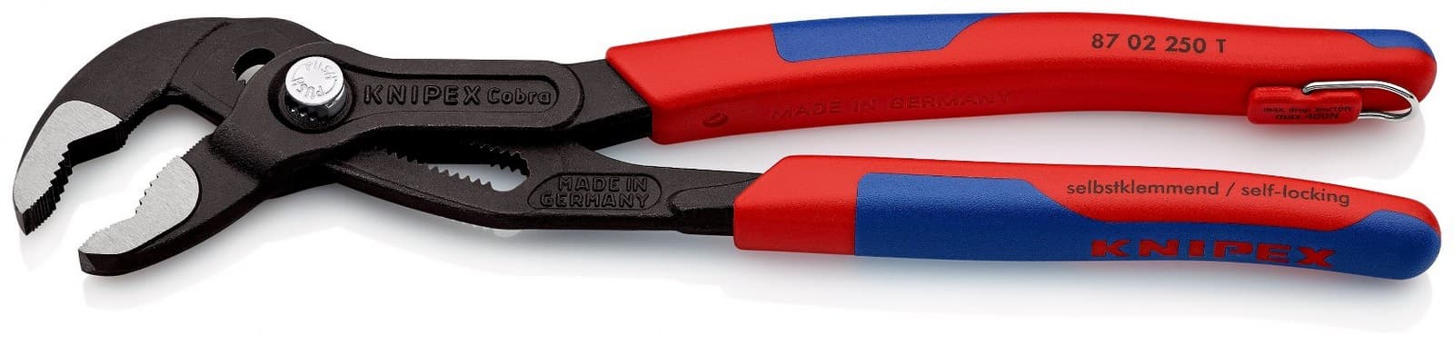 Knipex papagaj - cevna klešta Cobra® 2 sa mogućnošću kačenja 87 02 250 T - slika 10
