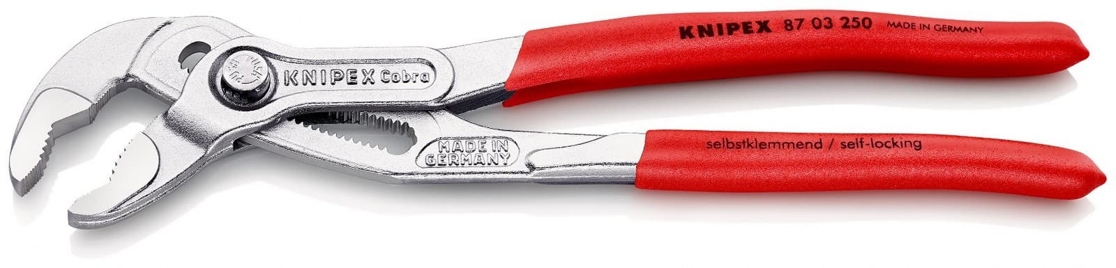 Knipex 87 03 250 SB Cobra® cevna klešta hromirana 250 mm  - slika 10