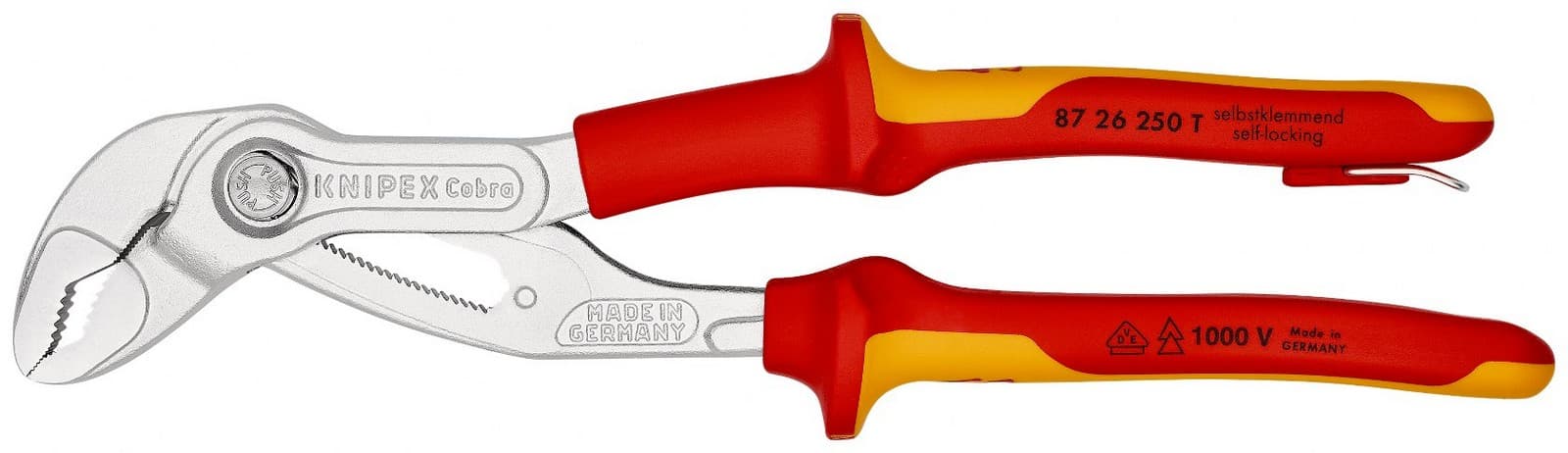 Knipex papagaj - cevna klešta Cobra® 1000V VDE 2 sa mogućnošću kačenja 87 26 250 T - slika 3