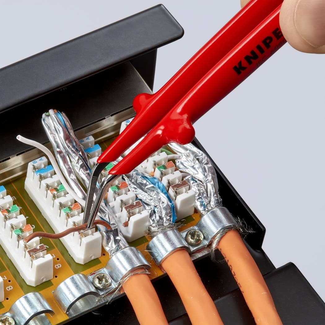 Knipex precizna pinceta zakrivljena izolovana 150mm 92 37 64 - slika 5