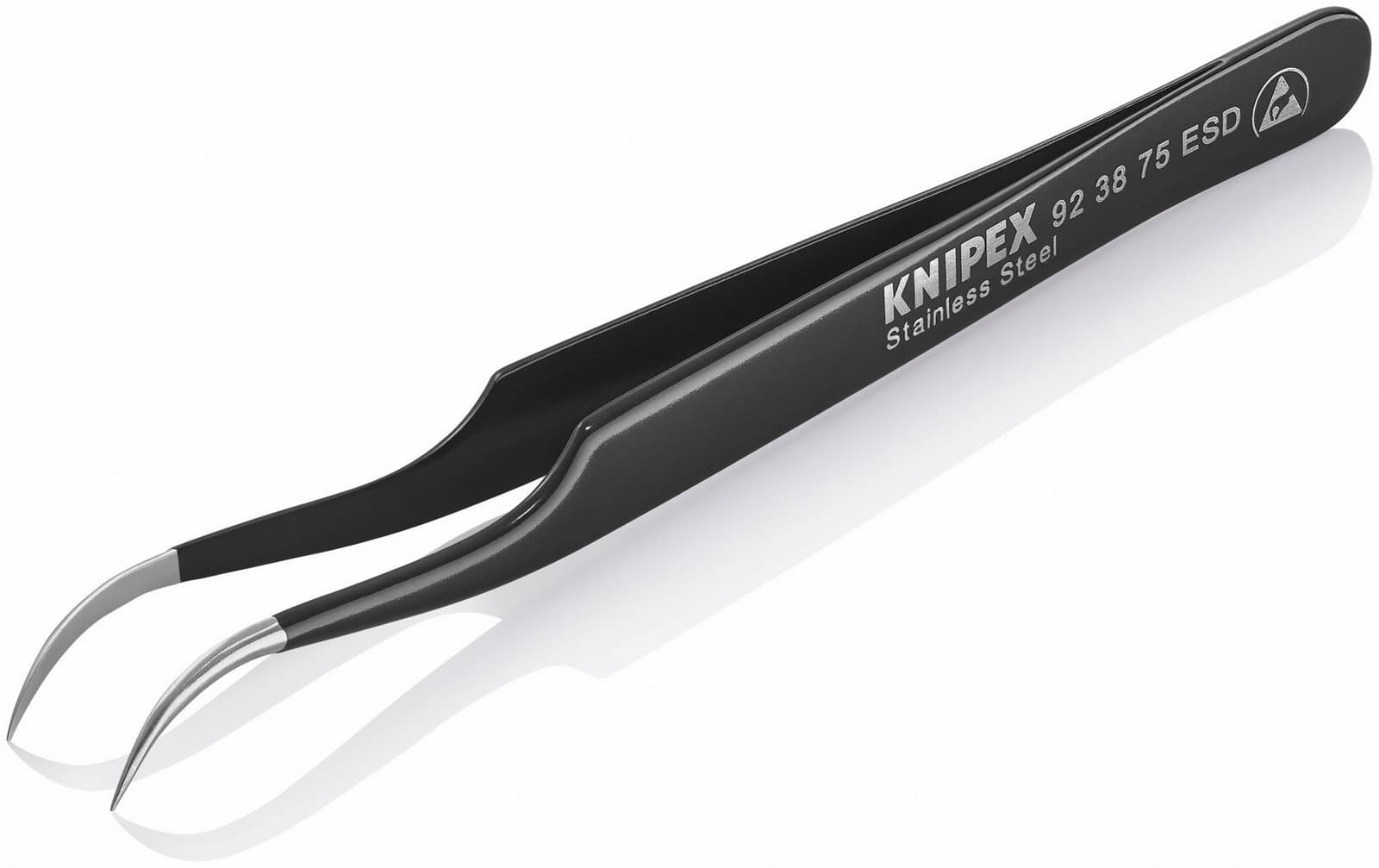 Knipex precizna pinceta zakrivljena ESD 120mm 92 38 75 ESD - slika 3