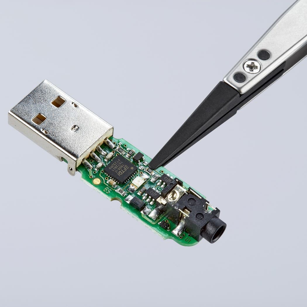 Knipex pinceta sa izmenljivim ESD vrhovima tupa 130mm 92 81 01 - slika 4