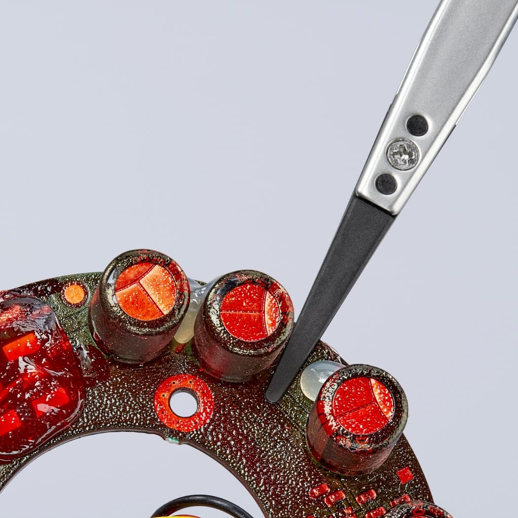 Knipex pinceta sa izmenljivim ESD vrhovima tupa 130mm 92 81 01 - slika 5