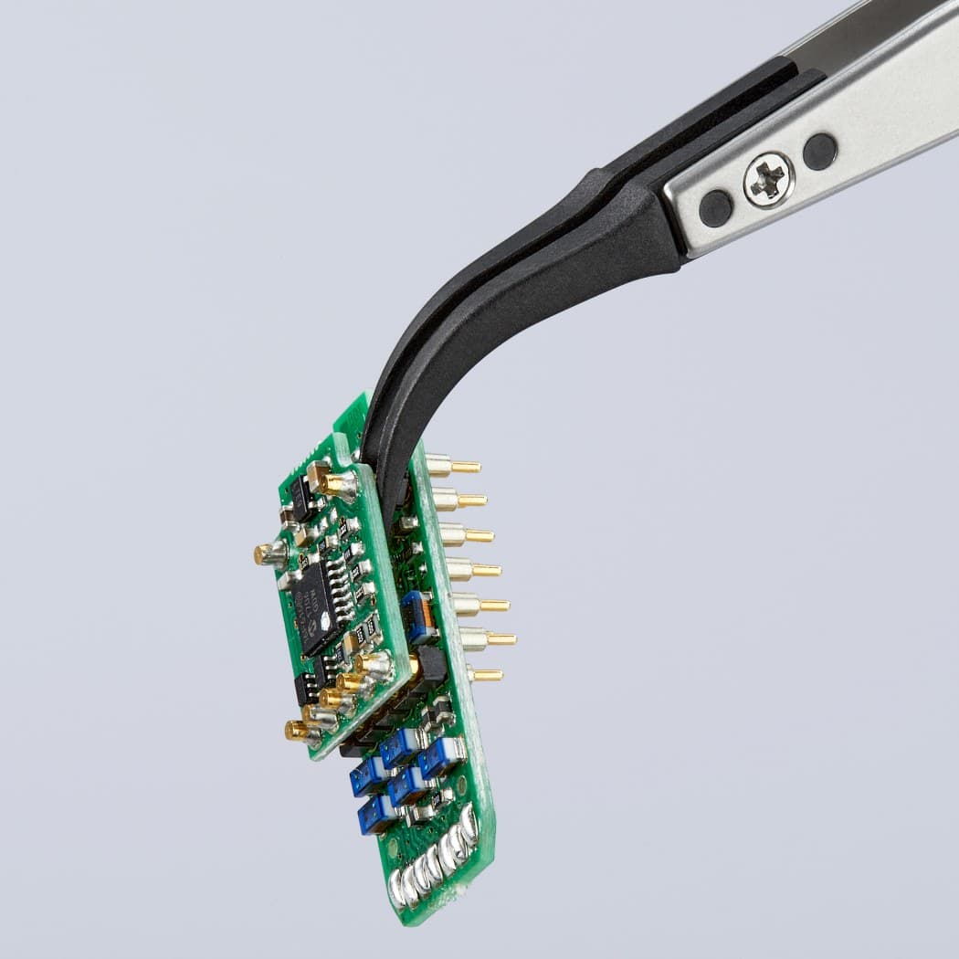 Knipex pinceta sa izmenljivim ESD vrhovima zakrivljena 130mm 92 81 03 - slika 4