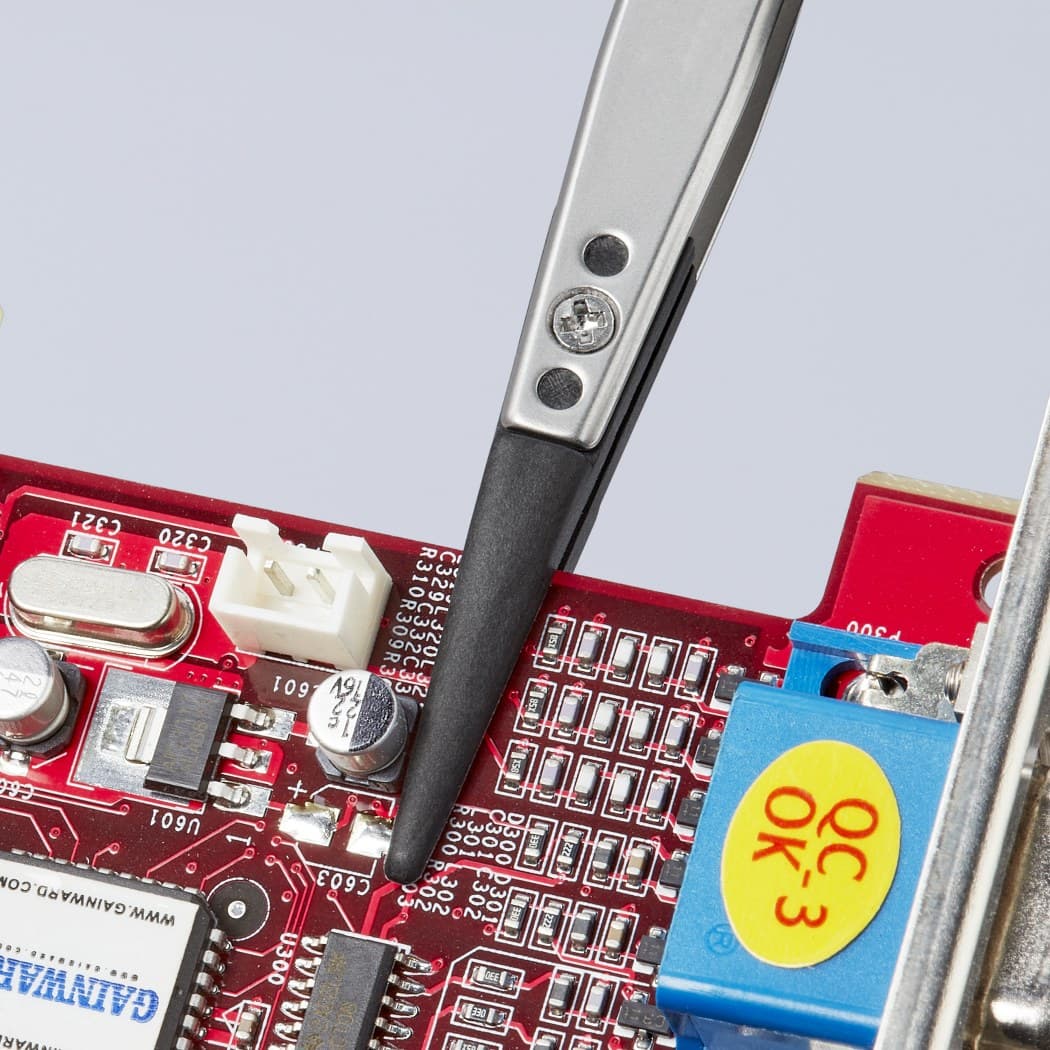 Knipex pinceta sa izmenljivim ESD vrhovima tupa 130mm 92 81 04 - slika 5