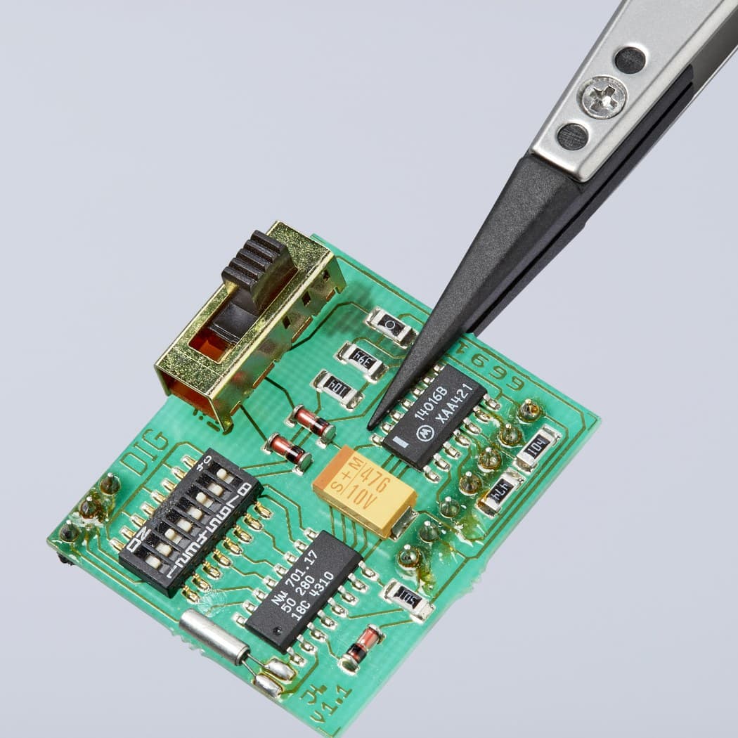 Knipex pinceta sa izmenljivim ESD vrhovima špicasta 130mm 92 81 05 - slika 4