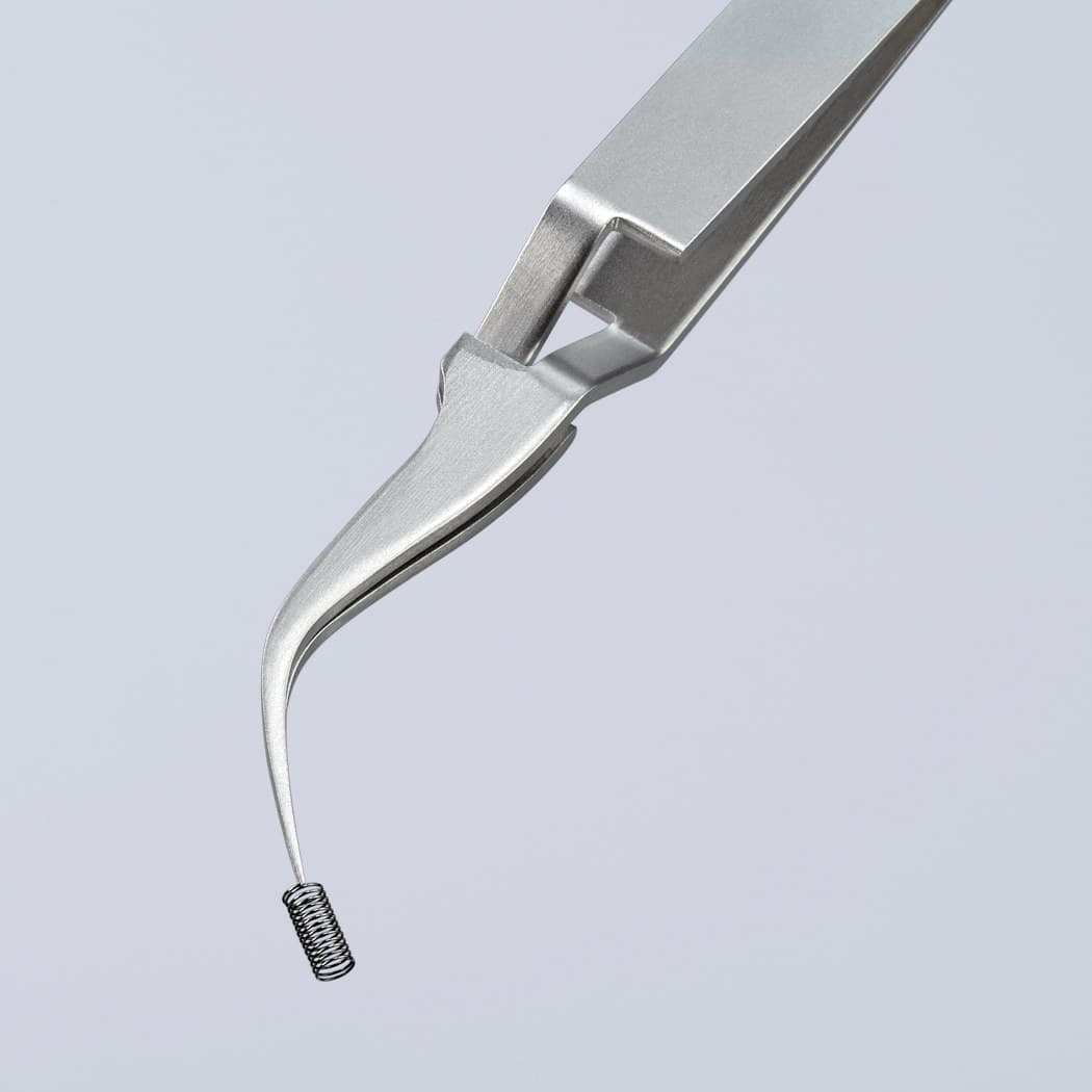 Knipex precizna ukrštena pinceta zakrivljena 115mm 92 91 03 - slika 4