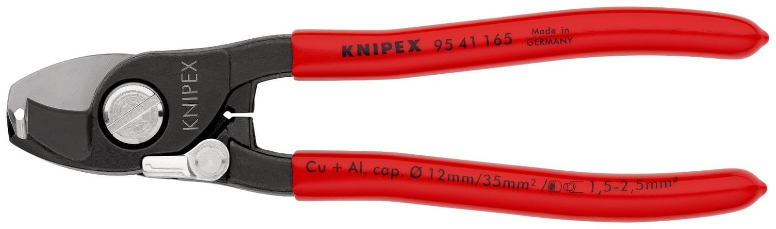 Knipex makaze za kablove sa oprugom za otvaranje i skidanjem izolacije 165mm 95 41 165 - slika 3