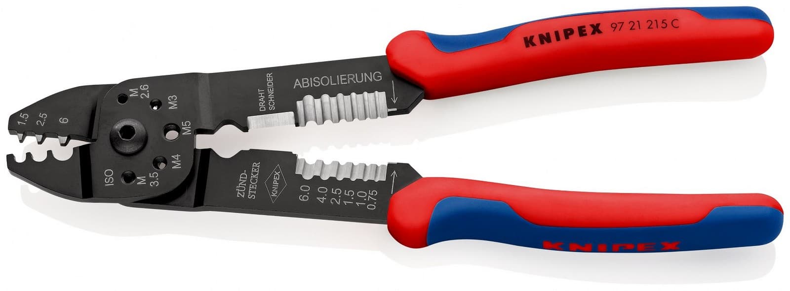 Knipex klešta za neizolovane konektore 97 21 215 C - slika 2