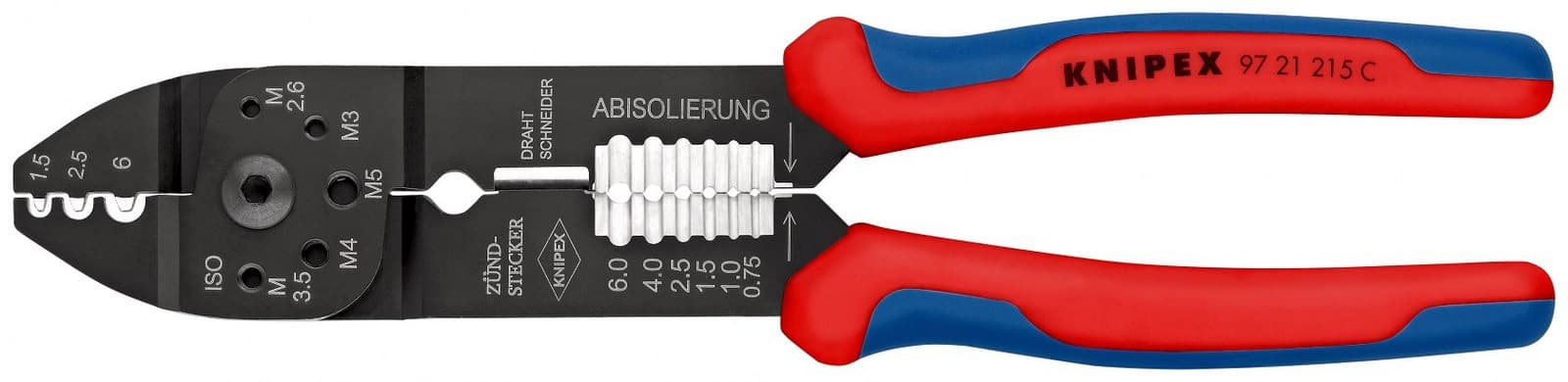 Knipex klešta za neizolovane konektore 97 21 215 C - slika 3