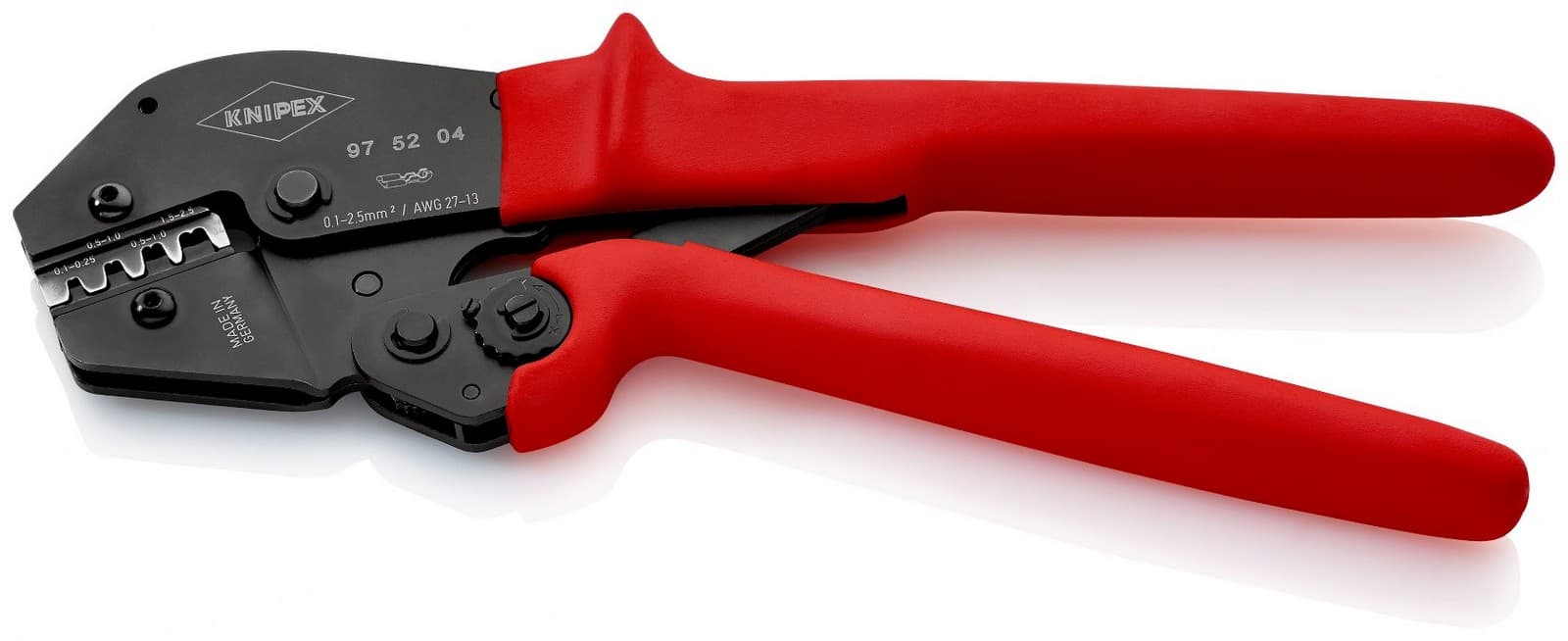 Knipex krimp klešta za neizolovane otvorene konektore 0.1-2.5mm² 97 52 04 - slika 2