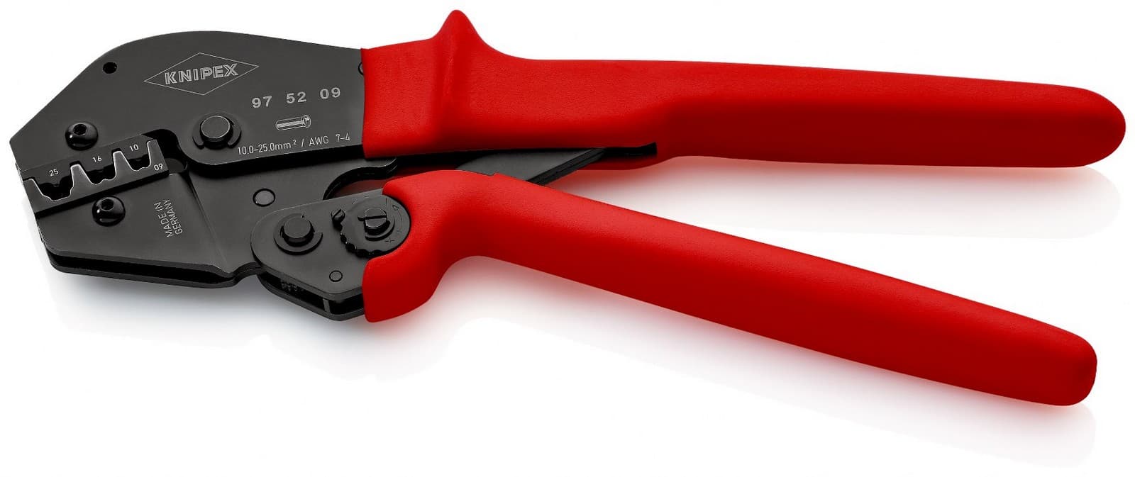 Knipex krimp klešta za izolovane i neizolovane hilzne 10-25mm² 97 52 09 - slika 2