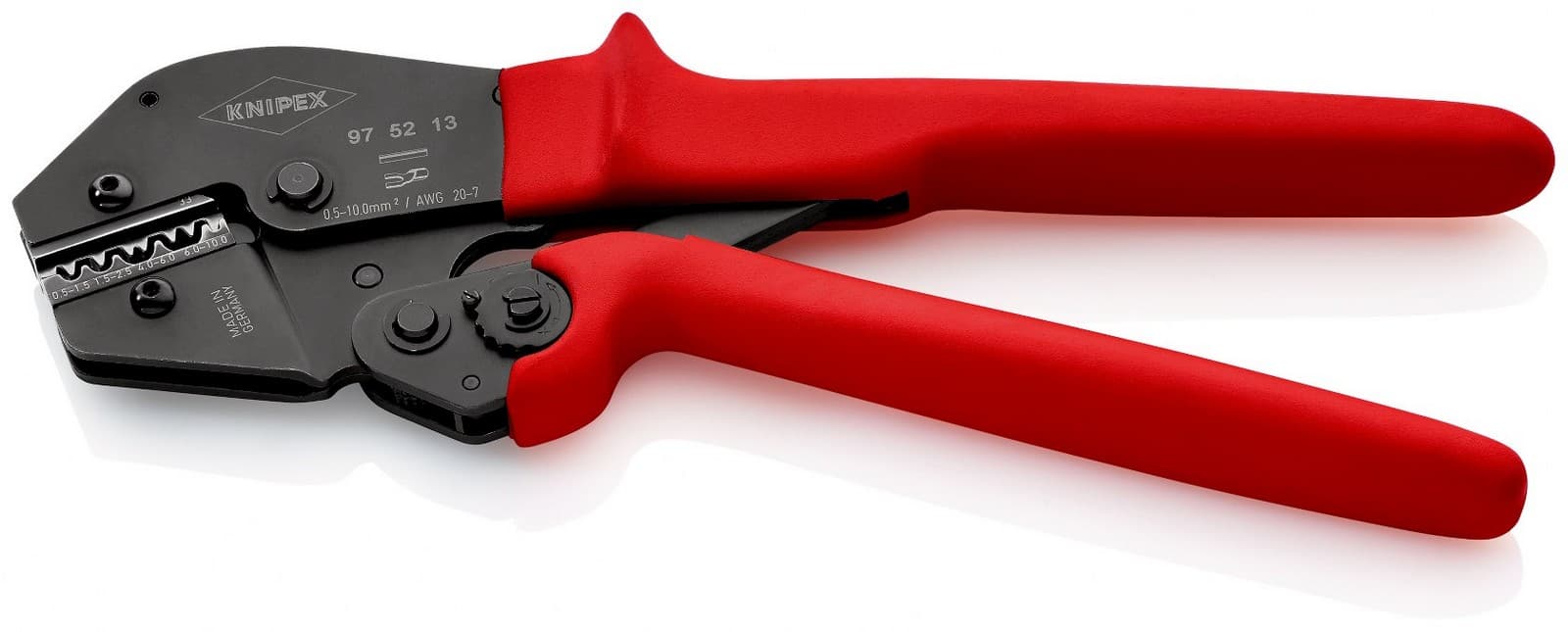 Knipex krimp klešta za neizolovane stopice i konektore 0.5-10.0mm² 97 52 13 - slika 5