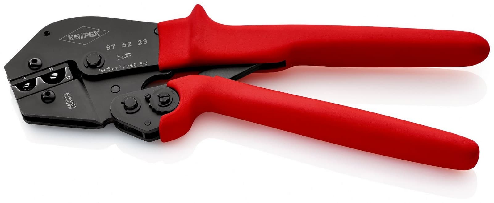 Knipex krimp klešta za neizolovane stopice i spojnice 16+25mm² 97 52 23 - slika 5