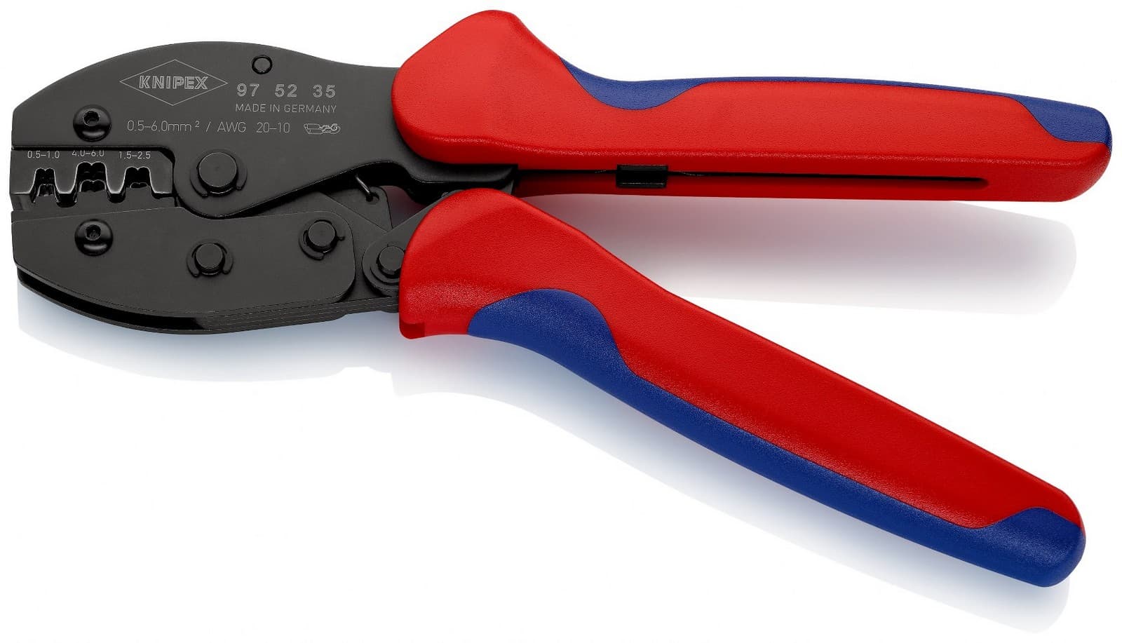 Knipex krimp klešta PreciForce® za neizolovane otvorene konektore 0.5-6.0mm² 97 52 35 - slika 3