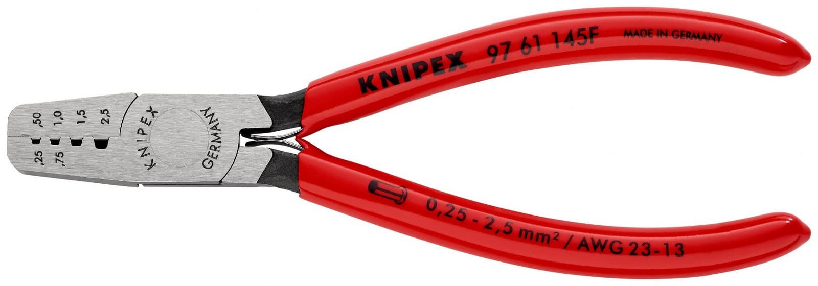 Knipex klešta za krimpovanje hilzni (kablovskih završetaka) 145mm 97 61 145 F - slika 3